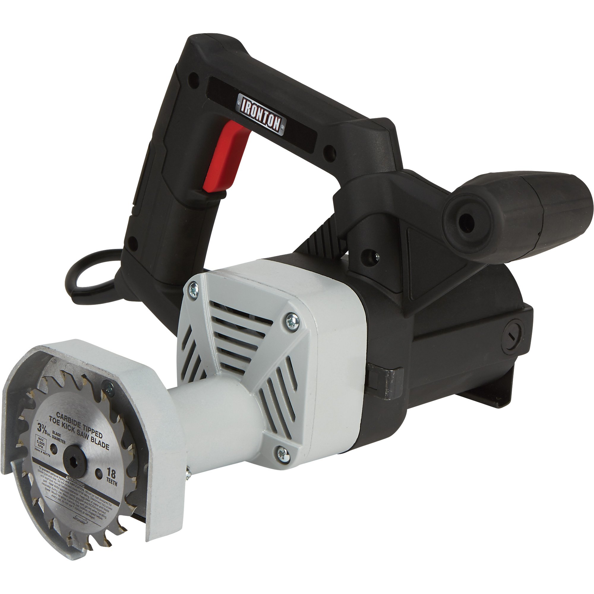 Ironton Toe-Kick Saw — 6.8 Amp, 3 3/8in. Blade